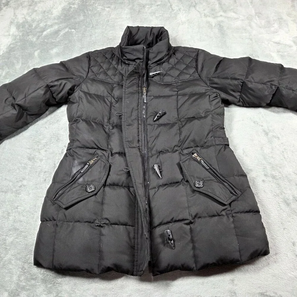Lauren Ralph Lauren Jacket Womens Small Black Down Filled Quilted Puffer Coat